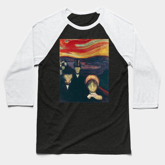 Edvard Munch Baseball T-Shirt by KOTFILMS